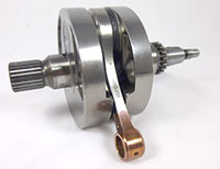 Rebuilt single-cylinder motorcycle / ATV crankshaft